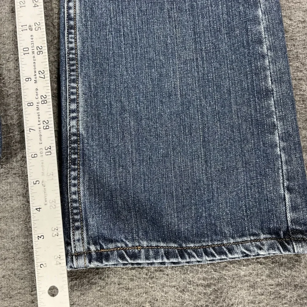 Vintage Y2K Levis 527 Jeans 36X34 Blue Fading Whiskering Slim Bootcut Western #2